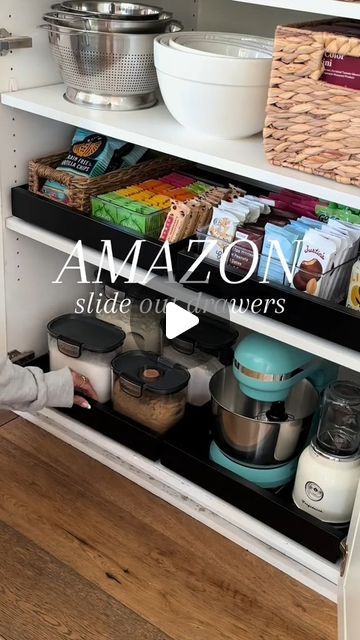 Kitchen Organization Drawer, Home Kitchen Organization, Bathroom Amazon, Organization Pantry, Pull Out Drawer, Pantry Organisation, Amazon Card, Drawer Organization, Kitchen Finds