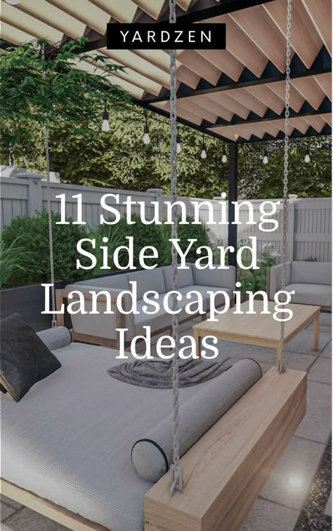 Side Yard Landscaping Ideas, Narrow Garden, Side Yard Landscaping, Backyard Oasis Ideas, Backyard Inspiration, Yard Landscaping Ideas, Outdoor Gardens Design, Backyard Garden Design, Outdoor Decor Backyard