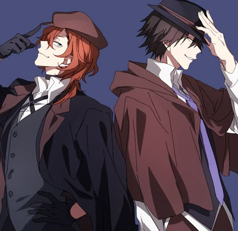 Chuuya & Ranpo ||Bungou Stray Dogs|| Ranpo And Chuuya, Ranpo X Chuuya, Bsd Ships, Bungou Stray Dogs Chuya, Edogawa Ranpo, Chuuya Nakahara, Fancy Hats, Voltron Legendary Defender, Dazai Osamu