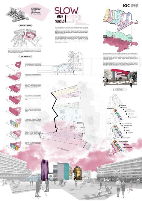 colors Plan Concept Architecture, Portfolio D'architecture, Poster Architecture, Architecture Design Presentation, Architecture Portfolio Layout, Presentation Board Design, Architecture Portfolio Design, Architecture Presentation Board, Architecture Panel