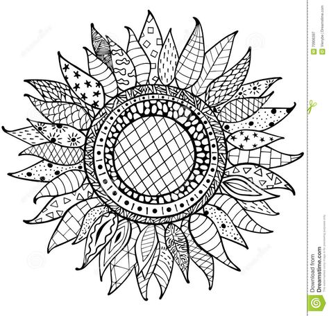 Sunflower Coloring, Sunflower Coloring Pages, Best Coloring Pages, Sunflower Mandala, Fall Arts And Crafts, Sunflower Colors, Zentangle Artwork, Adult Coloring Designs, Free Adult Coloring Pages