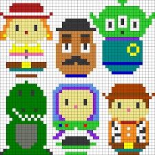 Toy Story Cross Stitch or Perler Bead Pattern Toy Story Crafts, Perler Beads Ideas, Modele Pixel Art, Toy Story Characters, Crochet Disney, Pony Bead Patterns, Bead Sprite, Diy Perler Beads, Pola Kristik