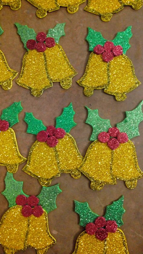 Glitter foam sheets Christmas decorations Glitter Foam Sheet Crafts Diy, Foam Sheet Crafts Diy, Glitter Paper Diy, Crafts For Adults Christmas, Glitter Foam Sheet Crafts, Classroom Christmas Decorations, Foam Sheet Crafts, Paper Christmas Decorations, Crafts For Adults