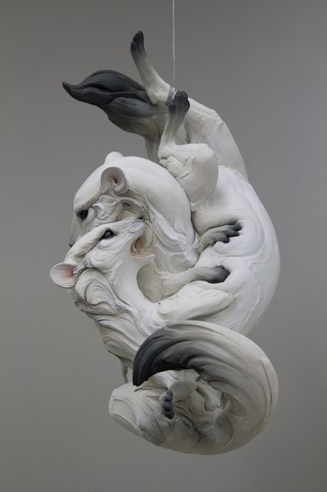 Beth Cavener, Design Miami, December 1, Sculpture Clay, Animal Sculptures, Creature Design, Creature Art, Ceramic Sculpture, Ceramic Art