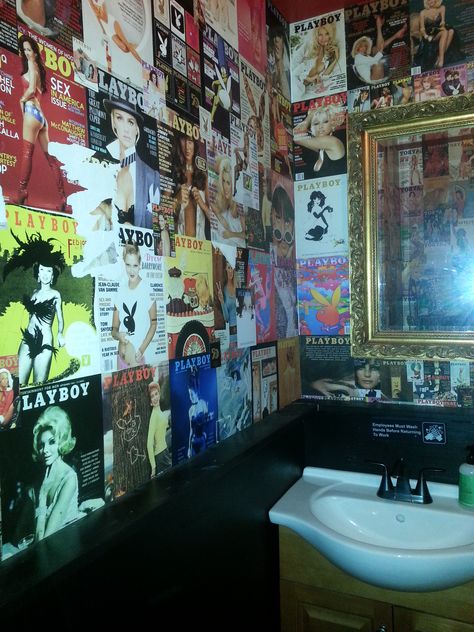 Playboy Bathroom, Playboy Room, Grunge Bathroom, Y2k Bathroom, Public Bathrooms, Future Apartment Decor, House On The Rock, Dream Apartment, Room Makeover Inspiration