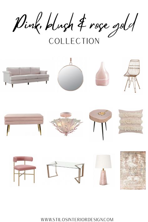 Rose Gold Furniture, Living Room Blue, Gold Living, Living Room Furniture Styles, Gold Furniture, Gold Living Room, Room Blue, Amazing Decor, Pink Home Decor