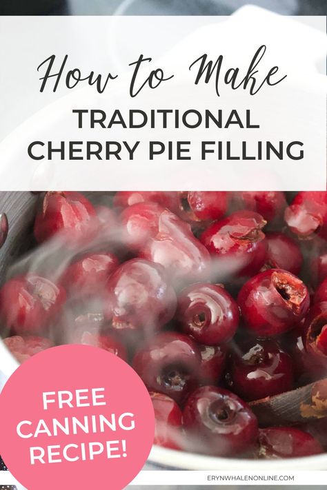 Pie Filling Canning, Cherry Pie Filling Recipe, Best Cherry Pie, Homemade Cherry Pie Filling, Preserving Apples, Fresh Cherry Pie, Cherry Pie Filling Recipes, Sour Cherry Pie, Water Bath Canning Recipes