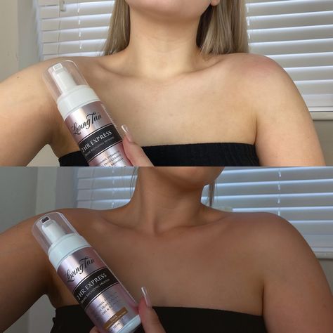 ⁠Real results that speak for themselves 🤎 2 HR Express Deluxe Mousse contains a professional-strength formula to give you deeper, darker results from the first layer. ⁠ @ellejamesmakeup uses the 2 HR Express Mousse Dark for a dark, natural-looking tan. Spray Tan Marketing, Loving Tan, Ways To Get Pregnant, Tanning Mousse, Self Tanning, Self Tanners, Winter Formal, Busy Lifestyle, Self Tanner