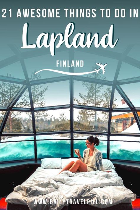 Book a trip to the Finnish Lapland and enjoy awesome activities such as husky sledding, reindeer safaris, snowmobiling, cross-country skiing, and many more. Read this article to find out which are the top things to do in Lapland. #lapland #finland #bucketlist #glassigloo | What to do in Lapland | Lapland tourist attractions | Lapland itinerary | Lapland travel guide | What to see in Lapland | Lapland Travel Guide, Lapland Itinerary, Lapland Travel, Husky Sledding, Finland Trip, Travel Overseas, Finnish Lapland, Winter Travel Destinations, Finland Travel