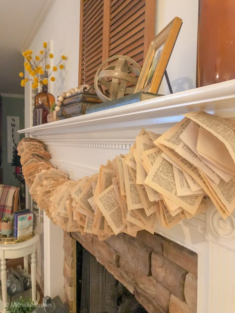 How To Make A Book Arch, Diy Giant Book Prop, Book Page Decorations, Diy Book Arch, Hanging Books From Ceiling, Book Themed Grad Party, Poetry Party Ideas, Ttpd Listening Party, Book Page Table Runner