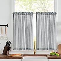 Check this out! Boho Kitchen Curtains, Farmhouse Curtain Rods, Half Window Curtains, Rustic Curtain Rods, Bathroom Window Curtains, Cafe Curtain Rods, Small Curtains, Cute Curtains, Bathroom Farmhouse