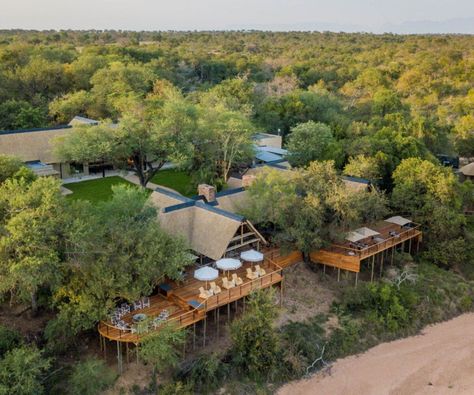 South Africa's Thornybush Game Lodge has ranked in the Top 10 favourite safari lodges in Africa for 2023. Here's more details... Lodges South Africa, African Lodge, Game Lodge, Fire Island, River Park, Live Animals, Safari Lodge, New Deck, Textures And Tones