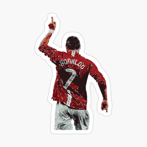 Get my art printed on awesome products. Support me at Redbubble #RBandME: https://www.redbubble.com/i/sticker/Ronaldo-Man-Utd-by-DonsEye/157614903.EJUG5?asc=u Ronaldo Portugal Drawing, Ronaldo Stickers, Cristiano Ronaldo Stickers Printable, Ronaldo Tshirt Design, Ronaldo Vector Art, Ronaldo Phone Case, Cristiano Ronaldo Manchester, Football Stickers, Cristiano Ronaldo