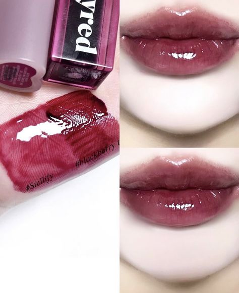 Plum Lipstick Makeup, Plum Lip Gloss, Plum Lip, Heart Shaped Lips, Wax Roller, Plum Lipstick, Plum Lips, Beautiful Skin Care, Makeup List