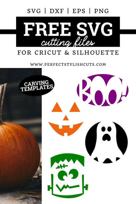 Carving pumpkins is one of the funnest things that me and my family like to do for Halloween. Usually we schedule our pumpkin patch trip just a few days before Halloween night, where we pick our… More Pumpkin Face Svg, Router Wood, Pumpkin Carving Patterns Free, Halloween Cricut, Cricut Svg Files Free, Carving Pumpkins, Halloween Decals, Pumpkin Carving Ideas, Pumpkin Carving Patterns