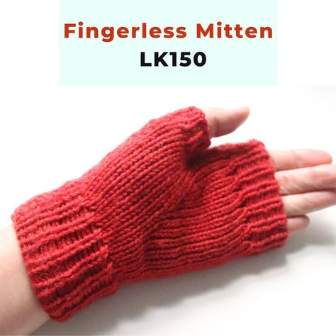 Simple fingerless mitten with thumb shaping on an LK150  knitting machine Lk150 Knitting Machine, Brother Knitting Machine, Finger Crochet, Sewing Binding, Glove Pattern, Machine Knit, Knitting Machine Patterns, Loom Knitting Patterns, Medium Weight Yarn