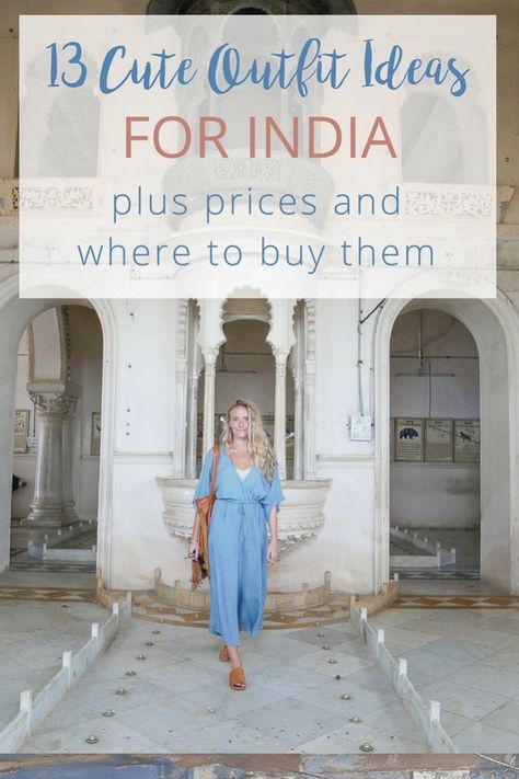 What to Wear in India | My 13 Outfits from Rajasthan & Where to Buy ThemWhat to wear in India is by far the topic I get asked about the most by my female readers. I have a popular blog post with tips on how to dress (please check that out) but after my trip up to Rajasthan, I was getting so many messages and comments about my outfits – so I decided I’d show you ALL my outfits from Rajasthan and link out to where you can buy them (easy because most are from the same place). Outfits For India, What To Wear In India, Cold Weather Packing List, 13 Outfits, Winter Vacation Outfits, Weather In India, College Outfits Comfy, College Outfits Spring, Backpacking India