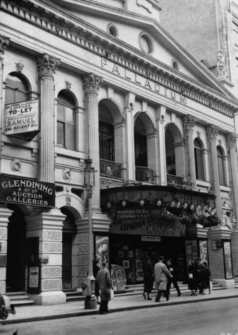 The London Palladium taken in 1938. London Palladium, Theatre Curtains, London Areas, Old London, London Photos, Concert Hall, The Crazy, The London, A Sign