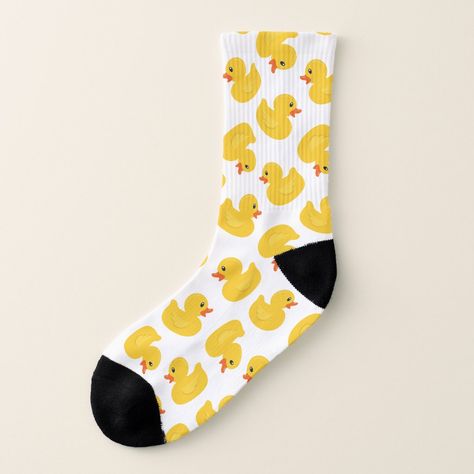 Duck Clothes, Duck Socks, Duck Stuff, Yellow Rubber Duck, Rubber Duckies, Quack Quack, Rubber Ducks, Duck Cloth, Yellow Duck