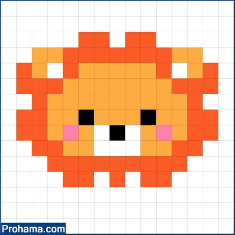 Lion Pixel Art | Cute Pixel Art Easy Cute Pixel Art 16x16, Pixel Art Easy Minecraft, Lion Pixel Art, Pixel Art Pattern Easy Cute Simple, Cute Pixel Art Easy, Pixel Art Easy, Pixel Art Cute, Pixel Art Animals, Cute Pixel Art