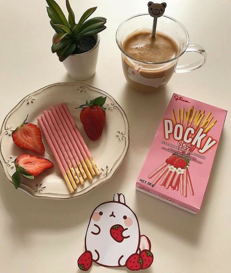 Pocky Aesthetic, Kawaii Food, I Want To Eat, Yummy Sweets, Pretty Food, Food Cravings, I Love Food, Cute Food, Aesthetic Food