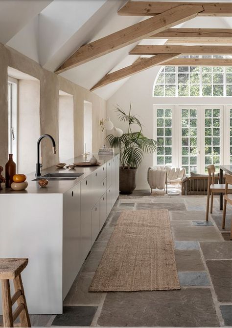 Old meets New in a Striking Danish Thatched Country Home | my scandinavian home | Bloglovin’ Danish Home Design, Small House Makeover, Nordic House Interior, Danish Home Decor, Nordic House Design, Danish Homes, Danish Apartment, Scandinavian Country Style, Dutch Interior Design