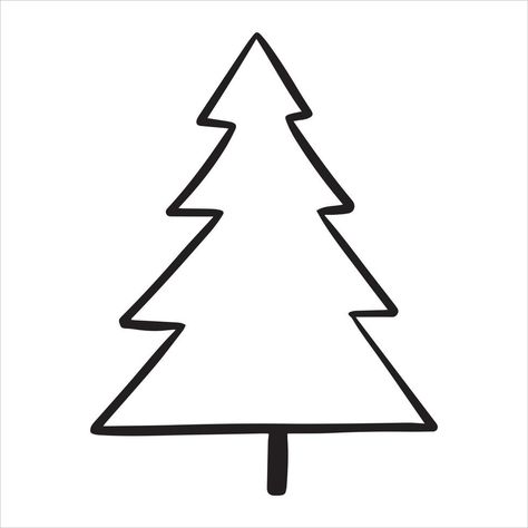 vector drawing in the style of doodle. Christmas tree. simple drawing of an abstract Christmas tree. Sketch Christmas Tree, Tree Simple Drawing, Simple Christmas Tree Drawing, Christmas Tree Drawing Easy, Christmas Tree Simple, Christmas Tree Sketch, Pink Xmas Tree, Tree Drawing Simple, Abstract Christmas Tree