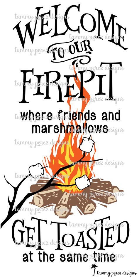 TammyPerezDesigns Large Fire Pit, Camper Signs, Metal Fire Pit, Concrete Fire Pits, Camping Svg, Camping Signs, Fire Pit Backyard, Different Words, Picture Logo