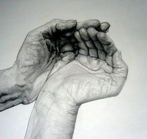 Cupped Hands drawing by ~rE-Fuuused on deviantART Why Do We Have Hands, Sharpener Drawing, Cupping Hands, Hands Cupped, Hands Drawing, Drawing Hands, Creation Art, Cupped Hands, Space Illustration