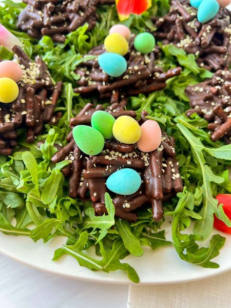 The Modern Nonna, Modern Nonna, Chocolate Nests, Recipes Easter, Birds Nests, Gluten Free Pretzels, Easter Nests, Easy Homemade Pizza, Easter Desserts