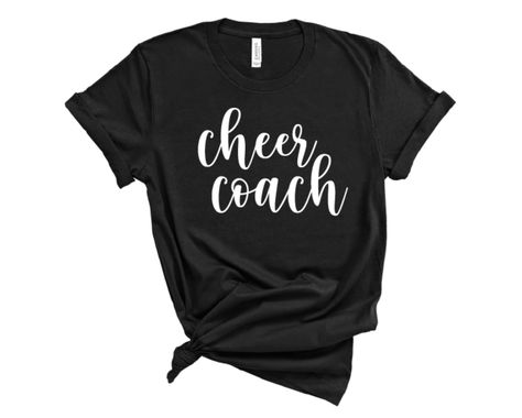 Our Cheer Coach t-shirt is one of our softest shirts and our best seller. It's a unisex style Mens' shirt, and they run true to size. This shirt is made with high quality vinyl.Pick your shirt color, design color and size!PROCESSING TIME:Standard processing time is 3-5 business days after you have placed your order. Destination Wedding Shirts, Travel Slogans, Girl Mom Shirt, Themed Shirts, Travel Shirt, Adventure Shirt, Shirt Girl, Girls Girl, Home T Shirts