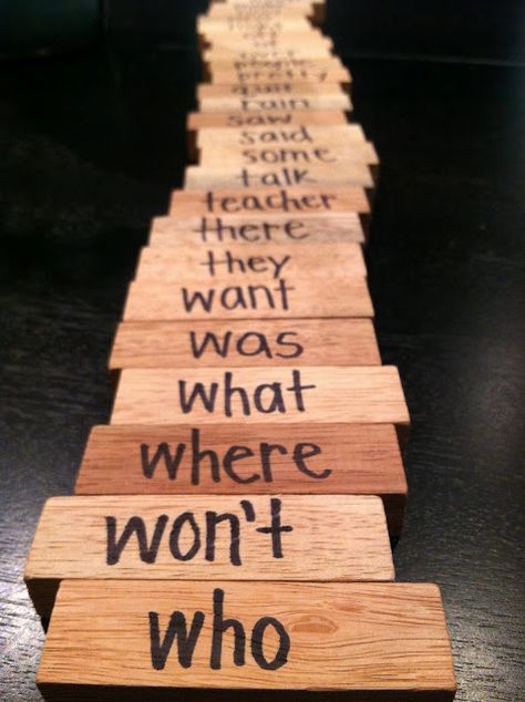 Sight Word Jenga Jenga Ideas, Literacy Centres, Word Games For Kids, Sight Word Fun, Jenga Game, Reading Stations, Teaching Sight Words, Sight Word Reading, Sight Word Practice