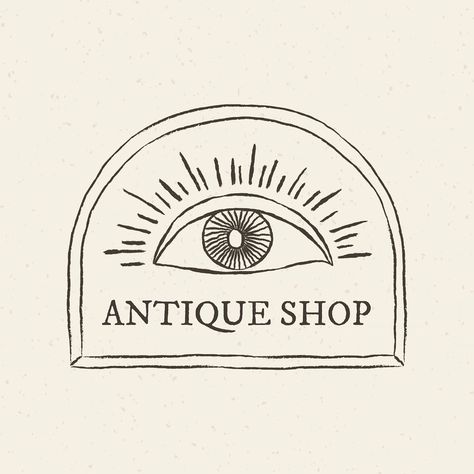 Antique Store Logo, Antique Logo Design, Eye Vector, Logo Eye, Antique Logo, Adventure Logo, Eye Illustration, Logo Retro, Eye Eye