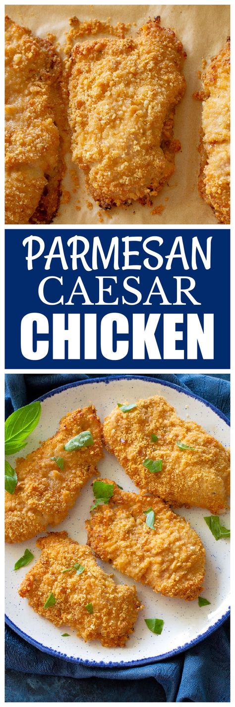 Baked Caesar Chicken, Most Pinned Recipes, Easy Chicken Dinner, Caesar Chicken, The Girl Who Ate Everything, Zesty Italian Dressing, Fall Fun Food, Best Chicken Recipes, Gluten Free Recipes Easy