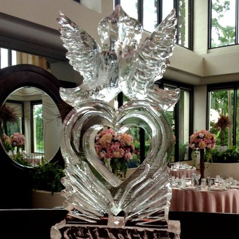 Weddings & Showers - Ice Pro Creative Ice Ice Sculpture Wedding, Fish Wood Carving, Ice Luge, Wedding Reception Layout, Ice Carving, Reception Layout, Ice Sculpture, Snow Sculptures, Ice Sculptures