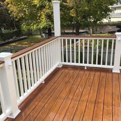 Wood Deck Railing, Backyard Decorating, Vinyl Deck, Deck Pictures, Deck Installation, Patio Deck Designs, Deck Posts, Trex Deck, Deck Designs