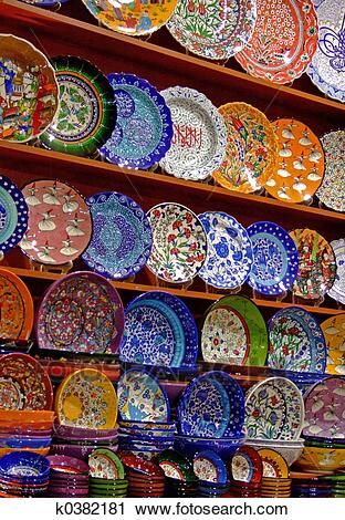 Pottery handicrafts View Large Photo Image Classic Dinnerware, Colorful Pottery, Pottery Pots, Pretty Dishes, Colour Inspiration, Mexican Pottery, Polish Pottery, Video Clips, Royalty Free Photos