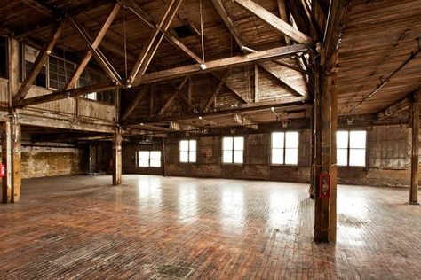 Dance Studio Design, Dance Studio Decor, Industrial Lofts, Warehouse Apartment, Warehouse Living, Dance Studio Owner, Warehouse Home, Yoga Studio Design, Warehouse Design