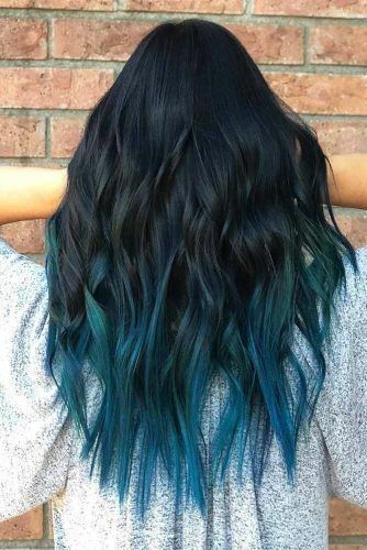 Black And Blue Hair, Winter Hair Color Trends, Winter Hair Colors, Blue Ombre Hair, Brown Ombre Hair, Balayage Blonde, Winter Hair Color, Winter Hair, Hair Shine