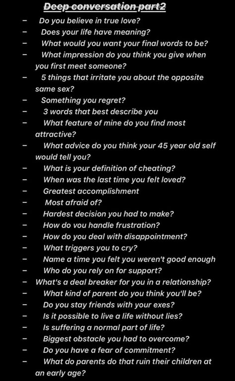 Deep Conversation Starters For Crush, Deep Conversation For Couples, Topics To Write About Journals Ideas, Cute Mood Pics With Bae, Deep Convo Starters For Couples, Cute Things To Talk About With Boyfriend, Let’s Get Deep Questions Game, Games To Play On Ft With Bf, Big Questions To Ask