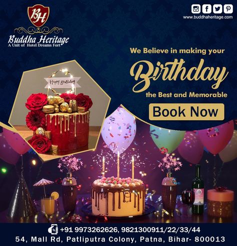 We believe in making your birthday the best and memorable. Contact : 9821300911/22/33/44 Visit us www.buddhaheritage.com #bestdishes #buddhaheritage #banquet #bihartourism #happybirthday #birthday #hotel #hotelsofpatna #banquets #spicyfoods #sapphirehall #wedding #parties #halls #BookingsOpen #restaurant #banquethall #hotelsofindia #venue #venuestyling #venuebooking #venuedecor #venuedecoration #patnadiaries #patnarestaurant #buddha #Patliputra #Patna #Bihar Birthday Hotel, Birthday Party Halls, Patna Bihar, Party Hall, Venue Decor, Hall Design, Wedding Parties, Banquet Hall, Best Dishes