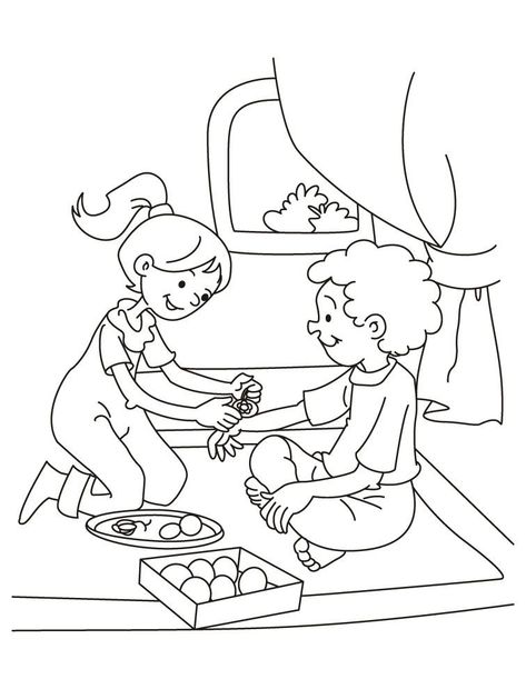 Raksha Bandhan Drawing Ideas, Raksha Bandhan Drawing, Happy Raksha Bandhan Images, Raksha Bandhan Images, Happy Rakhi, Baby Drawing, Easy Coloring Pages, Color Worksheets, Flower Coloring Pages