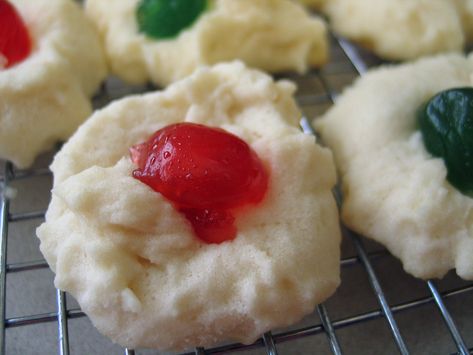 Whipped Shortbread from Best of Bridge Whipped Shortbread, Whipped Shortbread Cookies, Cherry Cookies, Thanksgiving Cooking, Christmas Cookie Exchange, Shortbread Recipes, Drop Cookies, Xmas Cookies, Shortbread Cookies