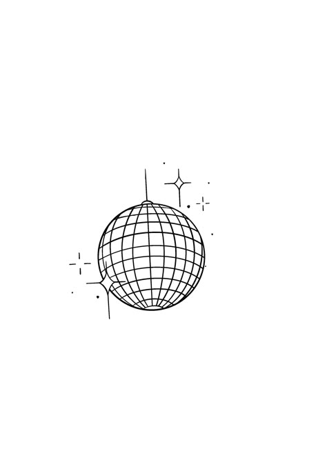 Disco Ball Tattoo Taylor Swift, Disco Ball Tattoo Minimalist, Mirrorball Fine Line Tattoo, Mirrorball Line Art, Line Drawn Tattoo, Glitterball Tattoo, Minimalistic Drawing Ideas, Fine Line Disco Ball Tattoo, Small Disco Ball Tattoo