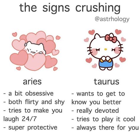 Aries X Aries Relationship, Aries And Taurus Best Friends, Aries And Taurus Friendship, Taurus In Relationships, Taurus X Taurus Relationship, Aries Crushing, Taurus Crushing, Zodiac Ship Dynamics Taurus, Aries Crush