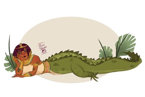 PsychoParadox on Instagram: “Technically probably not a mermaid… but pls consider: crocodile mermaid 🐊 #mermay #mermay2019 #mermaid #siren #crocodile #egyptian #pharao…” Crocodile Human Hybrid, Mermaid X Human, Crocodile Mermaid, Captured Mermaid, Shark Mermaid, Siren Design, Mermaid Siren, Mythical Monsters, Mermaid Cat