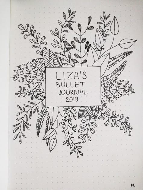 First page of bullet journal. #bulletjournal #floral #doodle Flower Journal Drawings, First Page Of Painting Book Ideas, Journal Cover Doodles, First Page Of Art Journal, Floral Journal Ideas, Journal First Page Design, First Bullet Journal Page, Floral Journal Cover, First Page Of Scrapbook