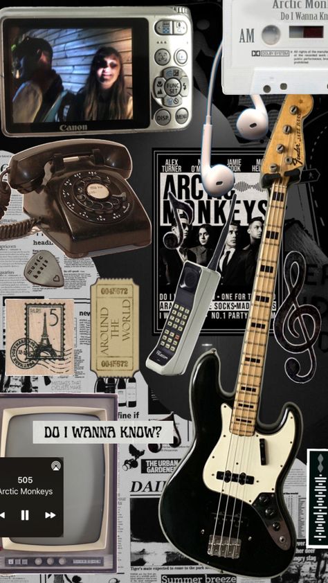 Bass Wallpaper, Do I Wanna Know, Music Collage, Cute Wallpaper, Arctic Monkeys, Ipad Wallpaper, Bass Guitar, Cute Wallpapers, Phone Wallpaper