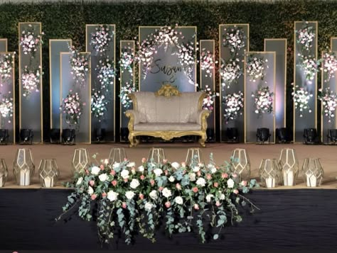 Wedding Reception Stage Decorations Backdrops Outdoor, Simple Reception Stage Decor, Wedding Stage Indoor, Reception Stage Decor Indoor, Stage Decor Reception, Wedding Stage Backdrop Elegant, Reception Stage Decoration Outdoor, Wedding Stage Design Simple, Wedding Reception Stage Decorations Backdrops