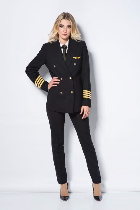 Pilot. Woman Pilot Uniform, Pilot Uniform Woman, Pilot Costume Women, Pilot Outfit Women, Female Pilot Uniform, Flight Attendant Outfit, Pilot Woman, Military Uniform Female, Womens Uniform